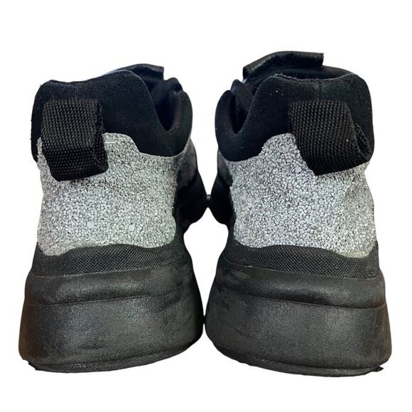 Sesto Meucci Womens Black Gray Lace Up Sneakers Athletic Leather Shoes sz 38 7.5 - Picture 11 of 16